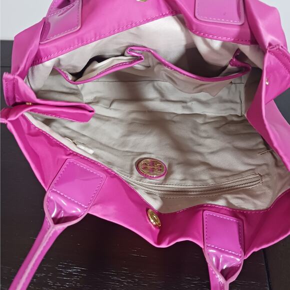 Tory Burch Pink Ella Nylon Women's Tote Bag - Picture 9 of 11